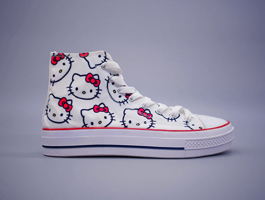 Hello Kitty High Top Canvas Sneakers Kawaii Edition- Hello Kitty