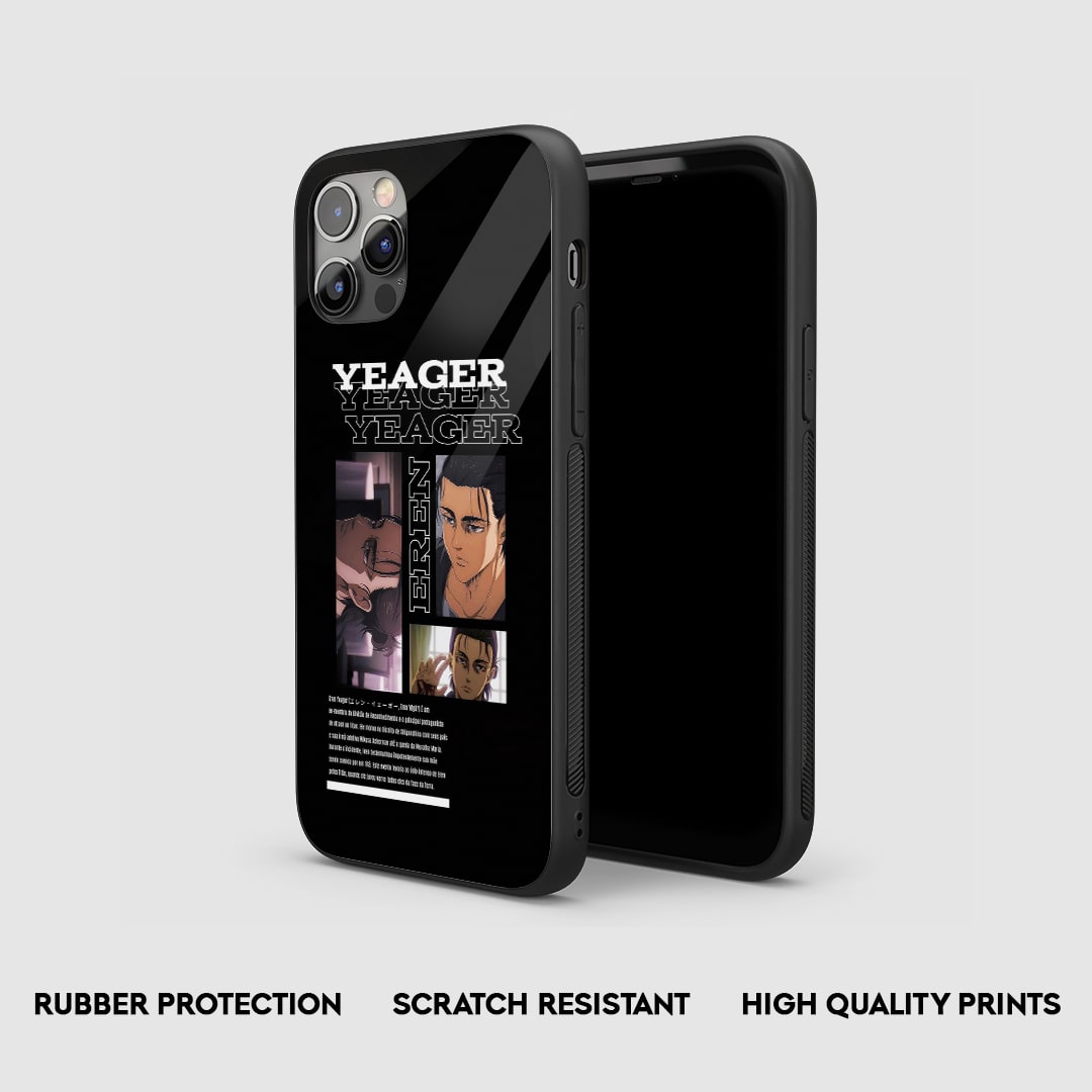Eren Yeager Graphic Silicone Armored Phone Case by Anime Phone Cover