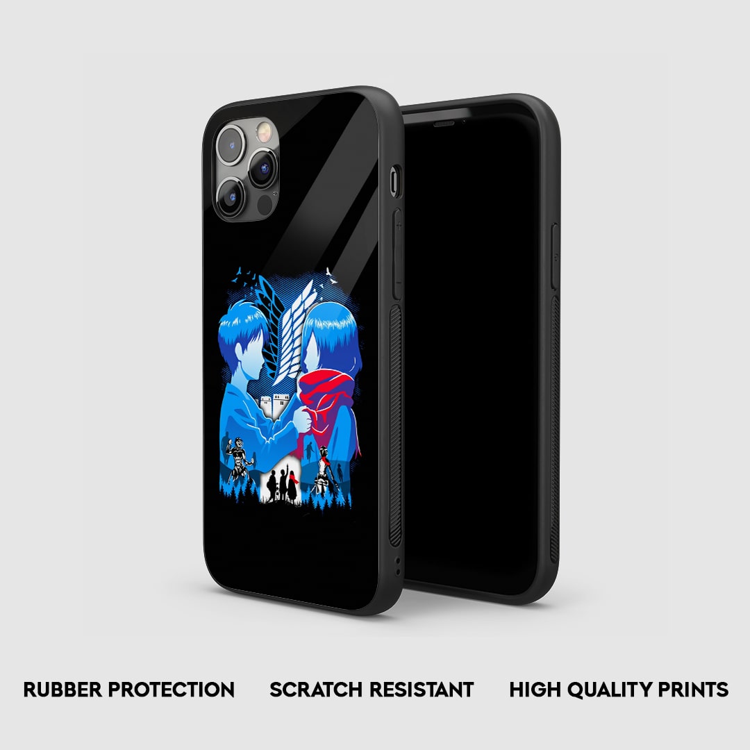 Eren & Mikasa Silicone Armored Phone Case by Anime Phone Cover