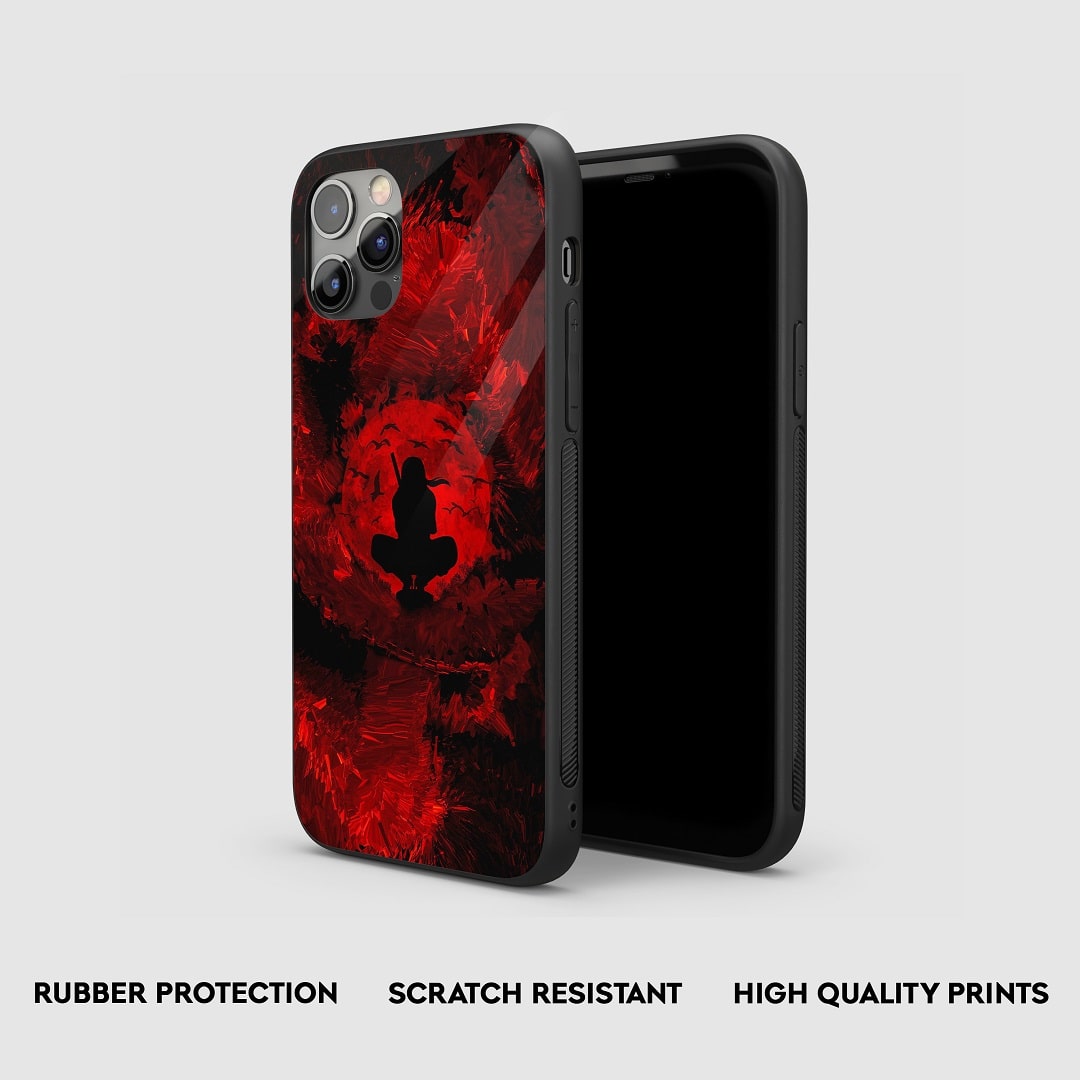 Itachi Red Moon Silicone Armored Phone Case by Anime Phone Cover