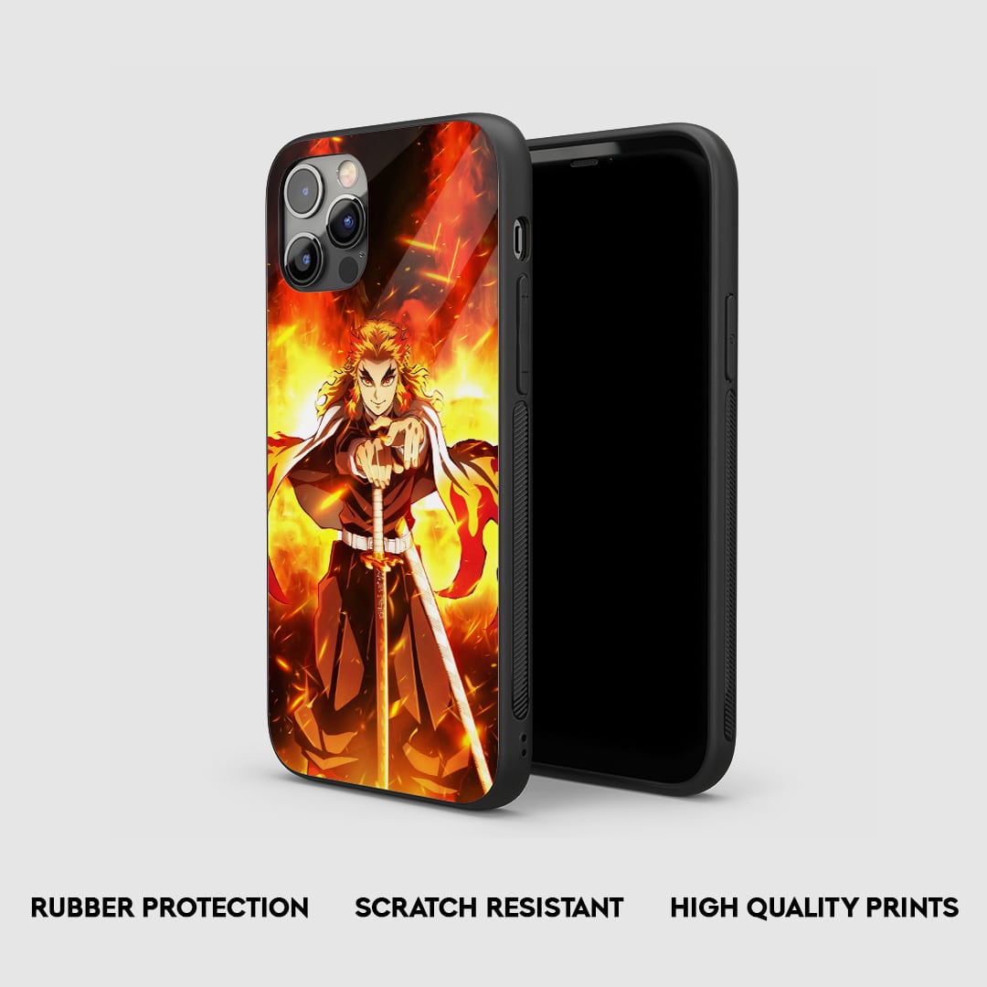 Kyojuro Flame Silicone Armored Phone Case by Anime Phone Cover