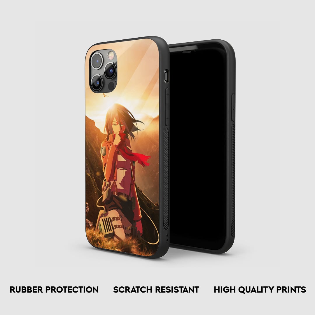 Mikasa Aesthetic Silicone Armored Phone Case by Anime Phone Cover