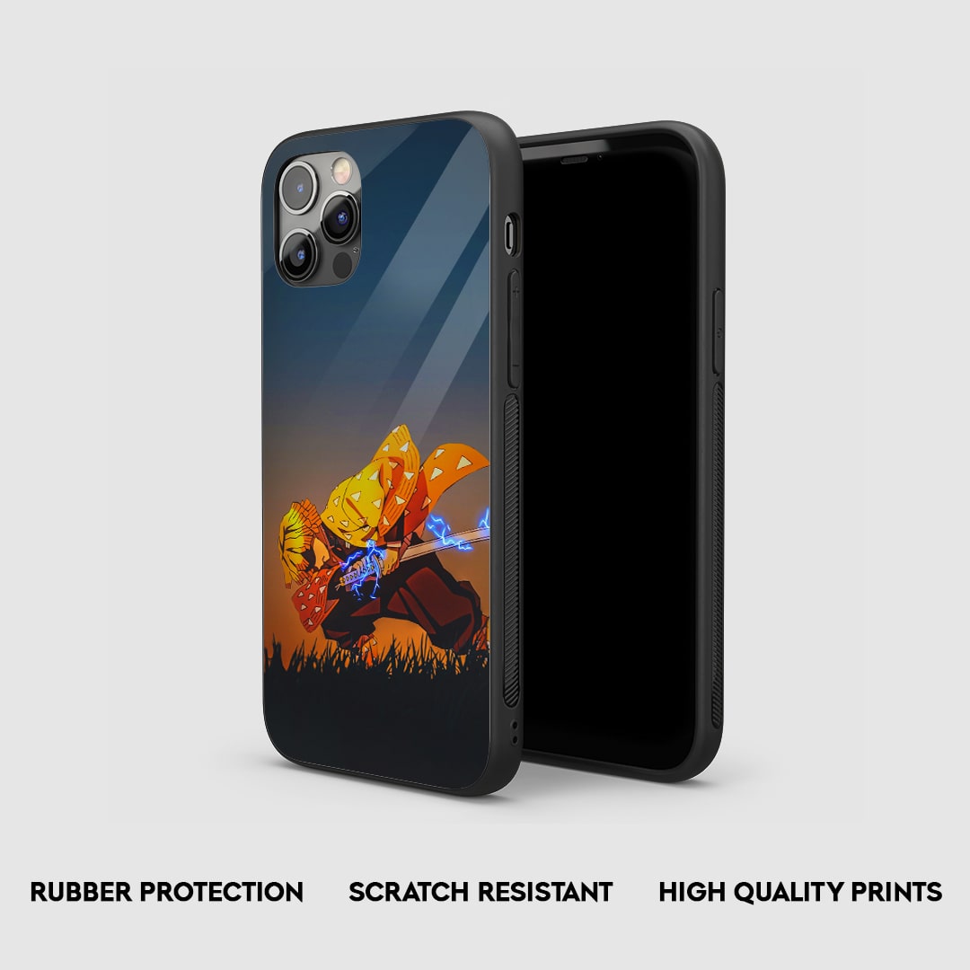 Zenitsu Sword Action Silicone Armored Phone Case by Anime Phone Cover