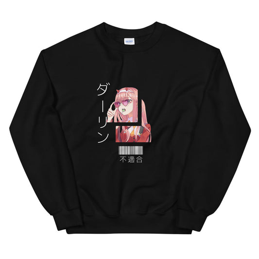 Misfit Zero Two Sweatshirt - Darling in the Franxx - Anime Art - Anime Shoes