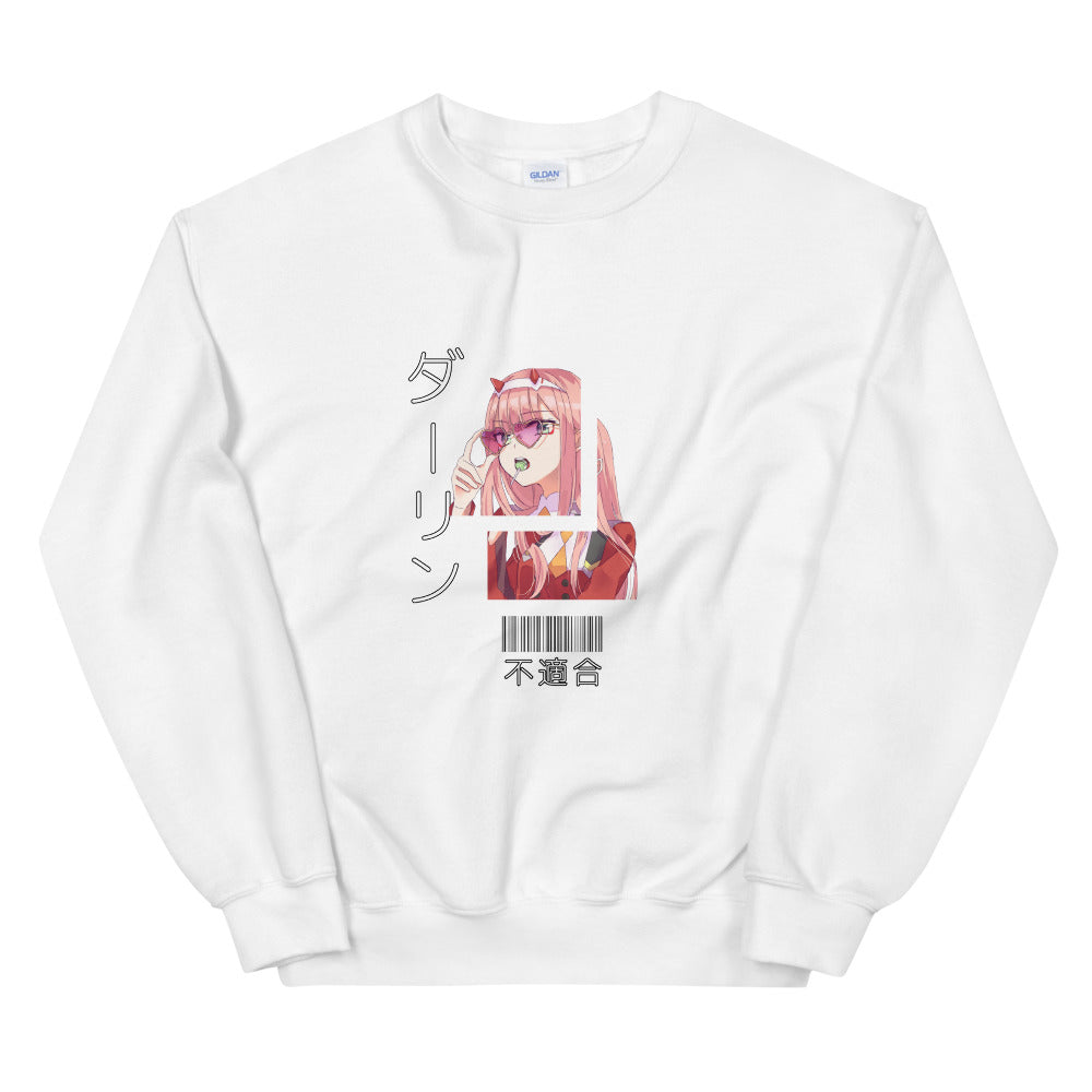 Misfit Zero Two Sweatshirt - Darling in the Franxx - Anime Art - Anime Shoes